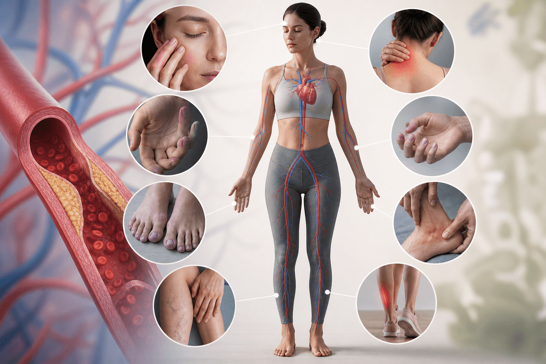 Dấu hiệu tuần hoàn máu kém theo từng vị trí cơ thể